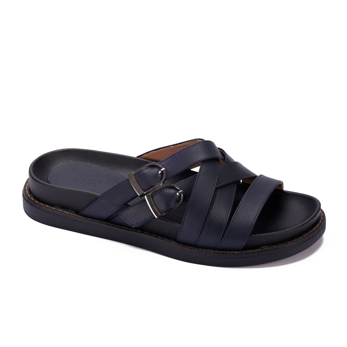 Urban Buckle Cross Slide Slippers