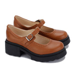 Leather Mary Jane Casual Pumps