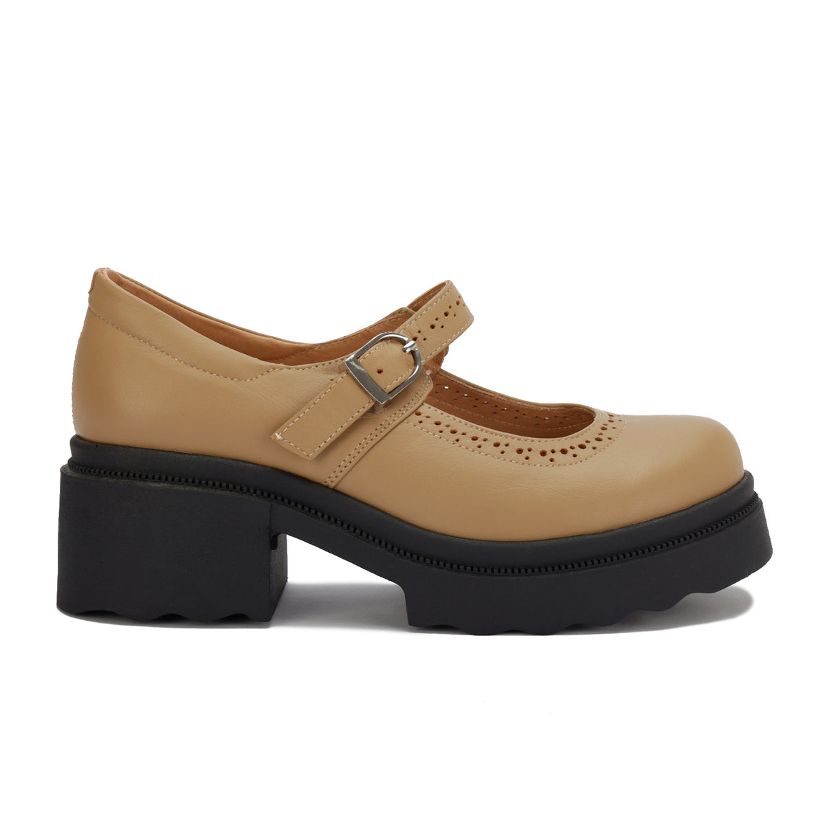 Leather Mary Jane Casual Pumps
