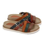 Urban Buckle Cross Slide Slippers