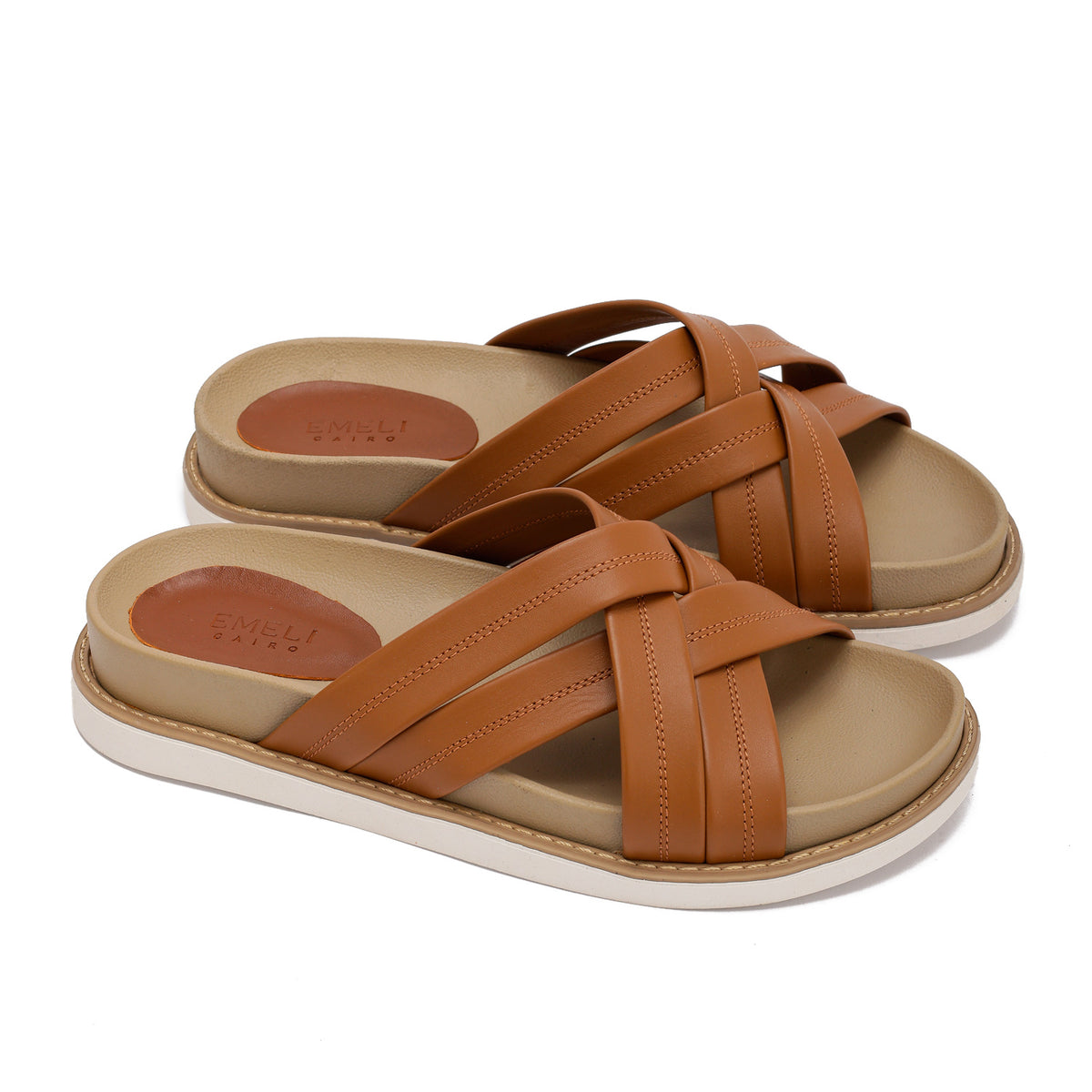Cross Strap Slide Slippers
