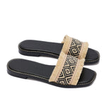 Fringed Slide Slippers