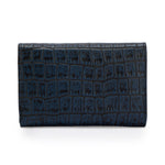Metal Button Closure Leather Wallet