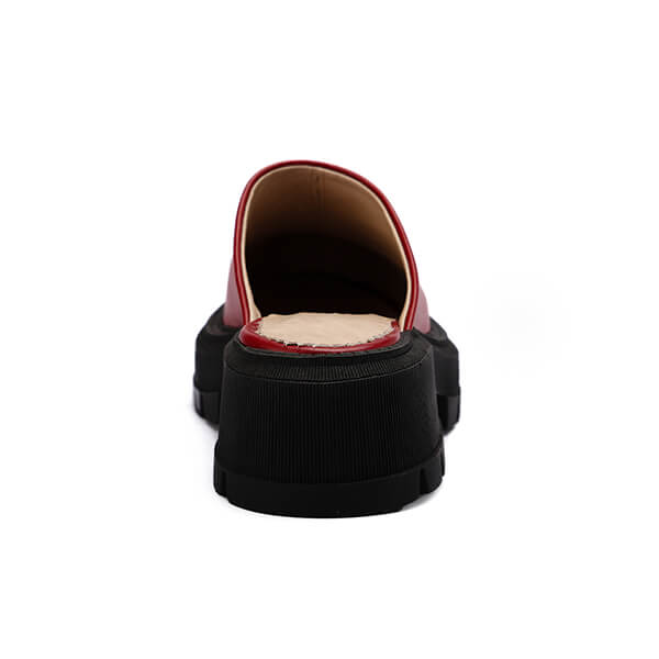 Leather Platform Mules