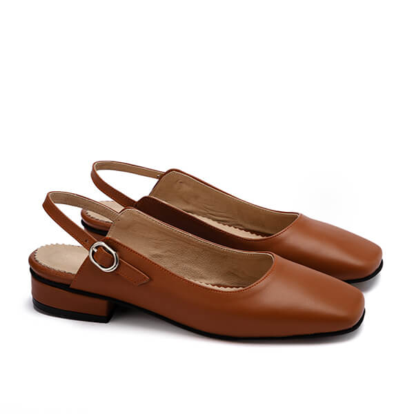 Leather Slingback Flats