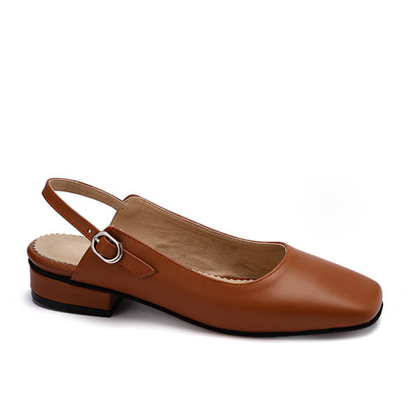 Leather Slingback Flats