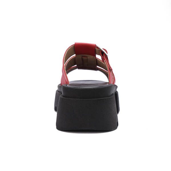 Platform Buckle Slide Sandals