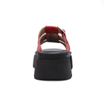 Platform Buckle Slide Sandals
