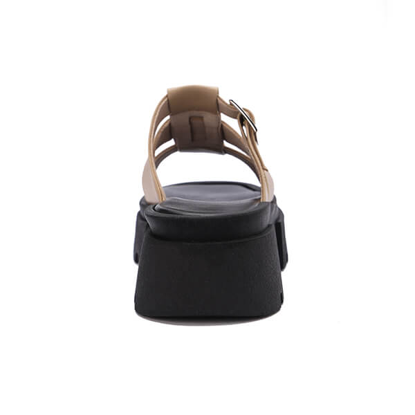 Platform Buckle Slide Sandals