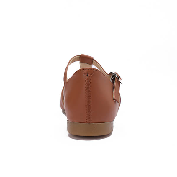 Closed-Toe Leather Summer Sandals