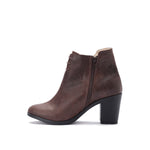 Leather High Heeled Laced Boots