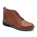 Brogue Ankle Leather Boots