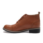 Brogue Ankle Leather Boots