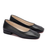 Textured Rounded-toe Flats