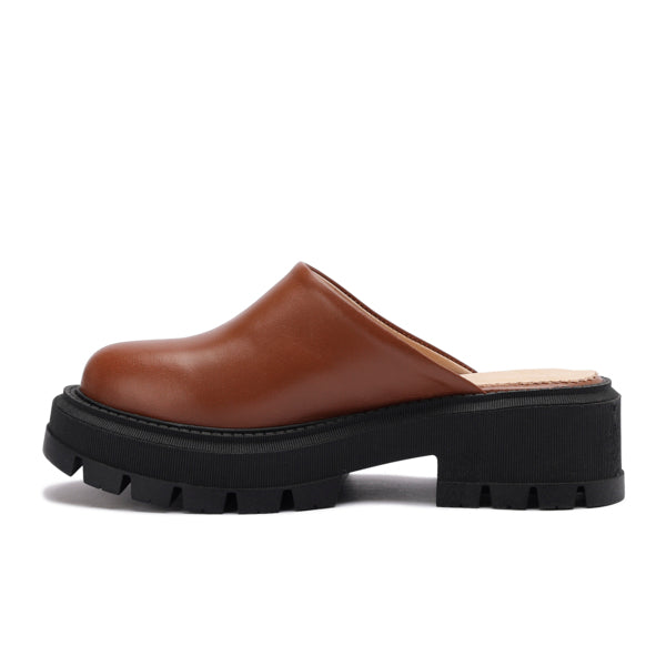 Leather Platform Mules