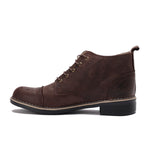 Brogue Ankle Leather Boots
