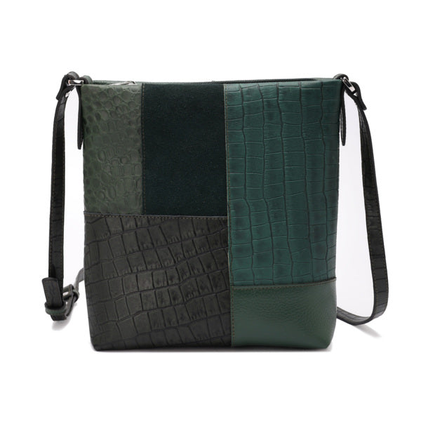 Tara – Multi-Patch Leather Crossbody Bag