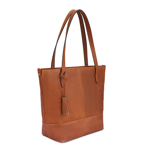 Cyra – Leather Tassel Tote Bag