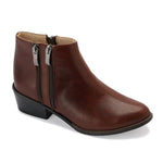 Leather Ankle Boots with Double Zippers