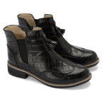 Tassel Ankle Leather Boots