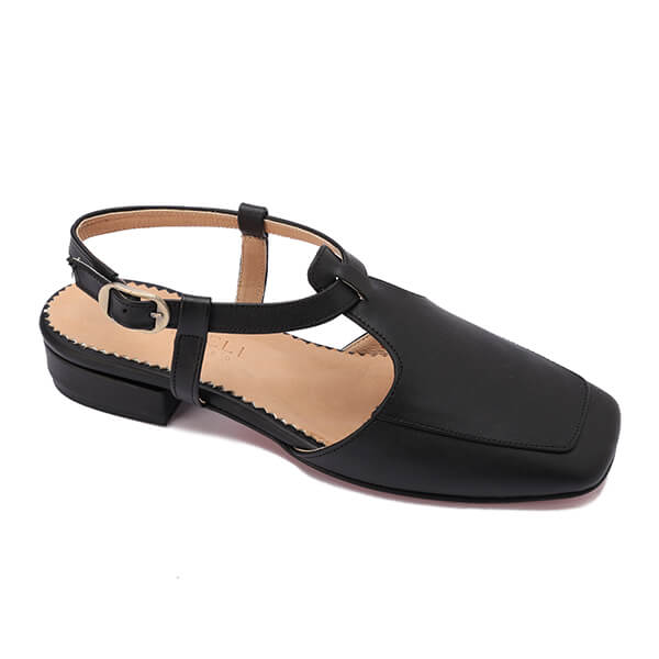 Leather Strapped Slingback Sandals