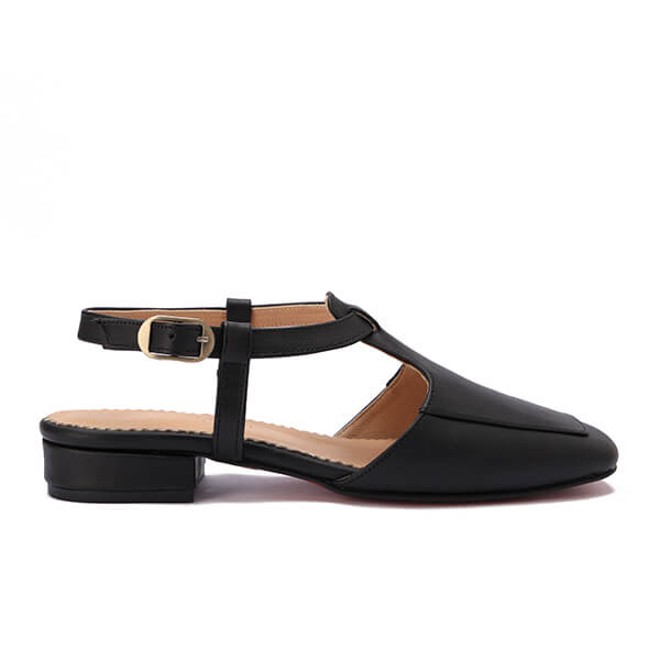 Leather Strapped Slingback Sandals