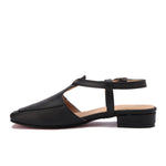 Leather Strapped Slingback Sandals