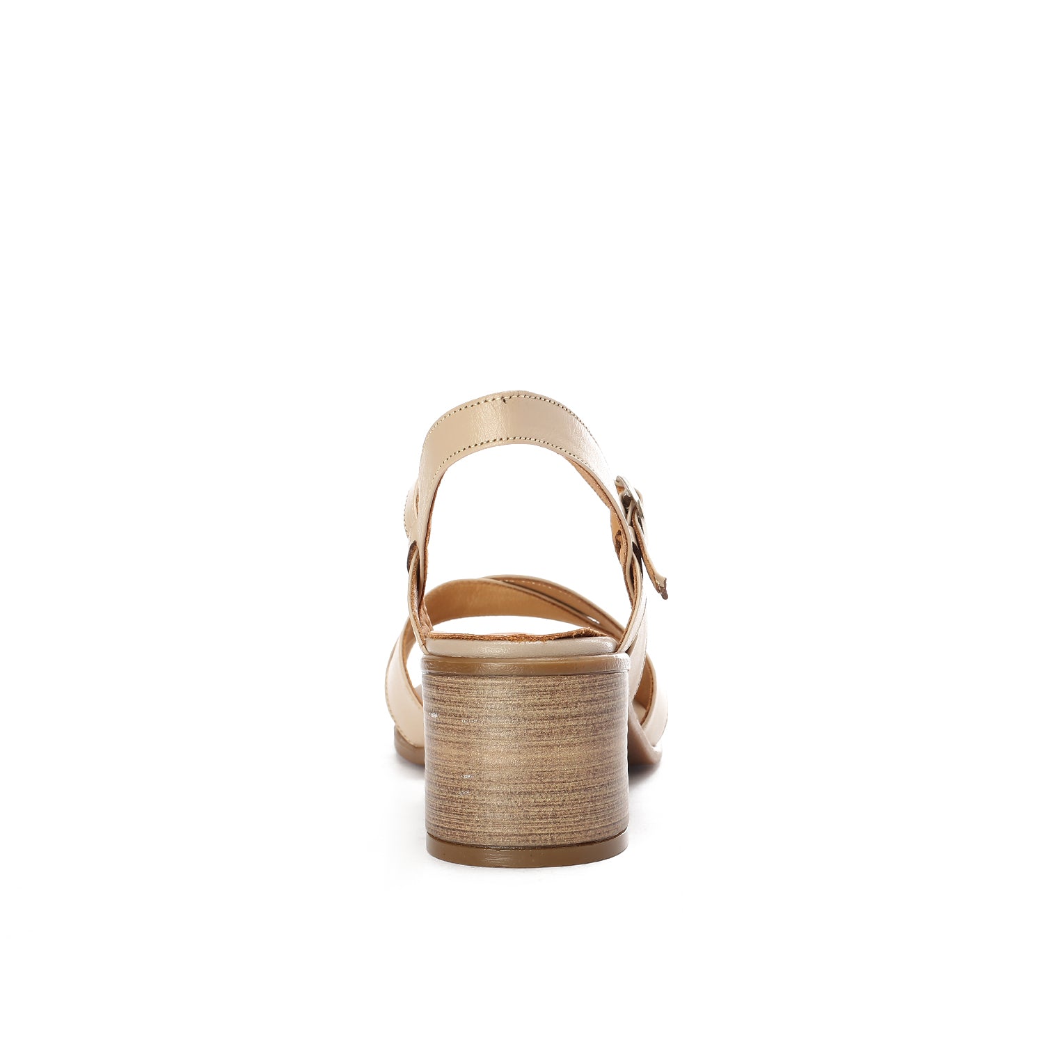 Crisscross Heeled Leather Sandals