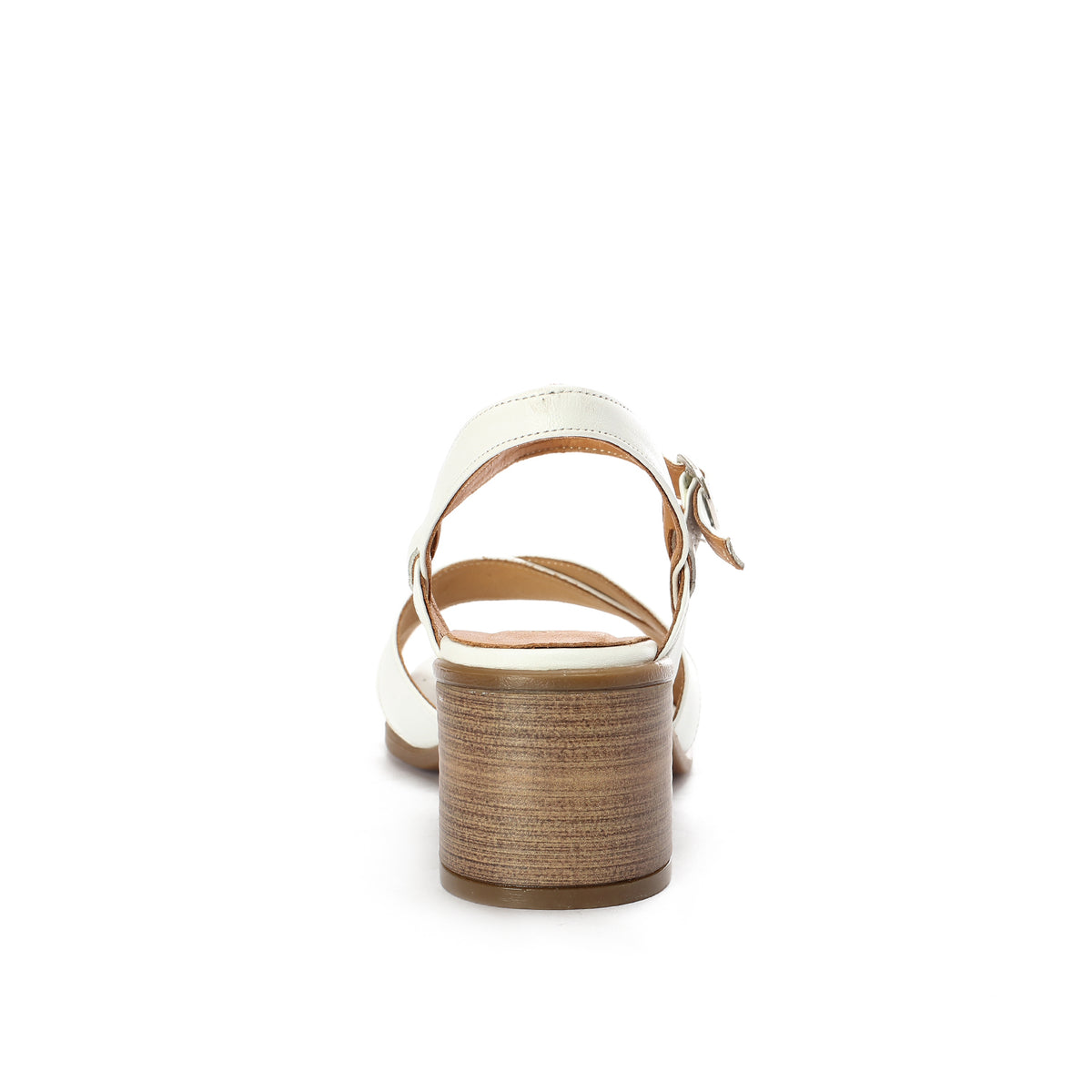 Crisscross Heeled Leather Sandals
