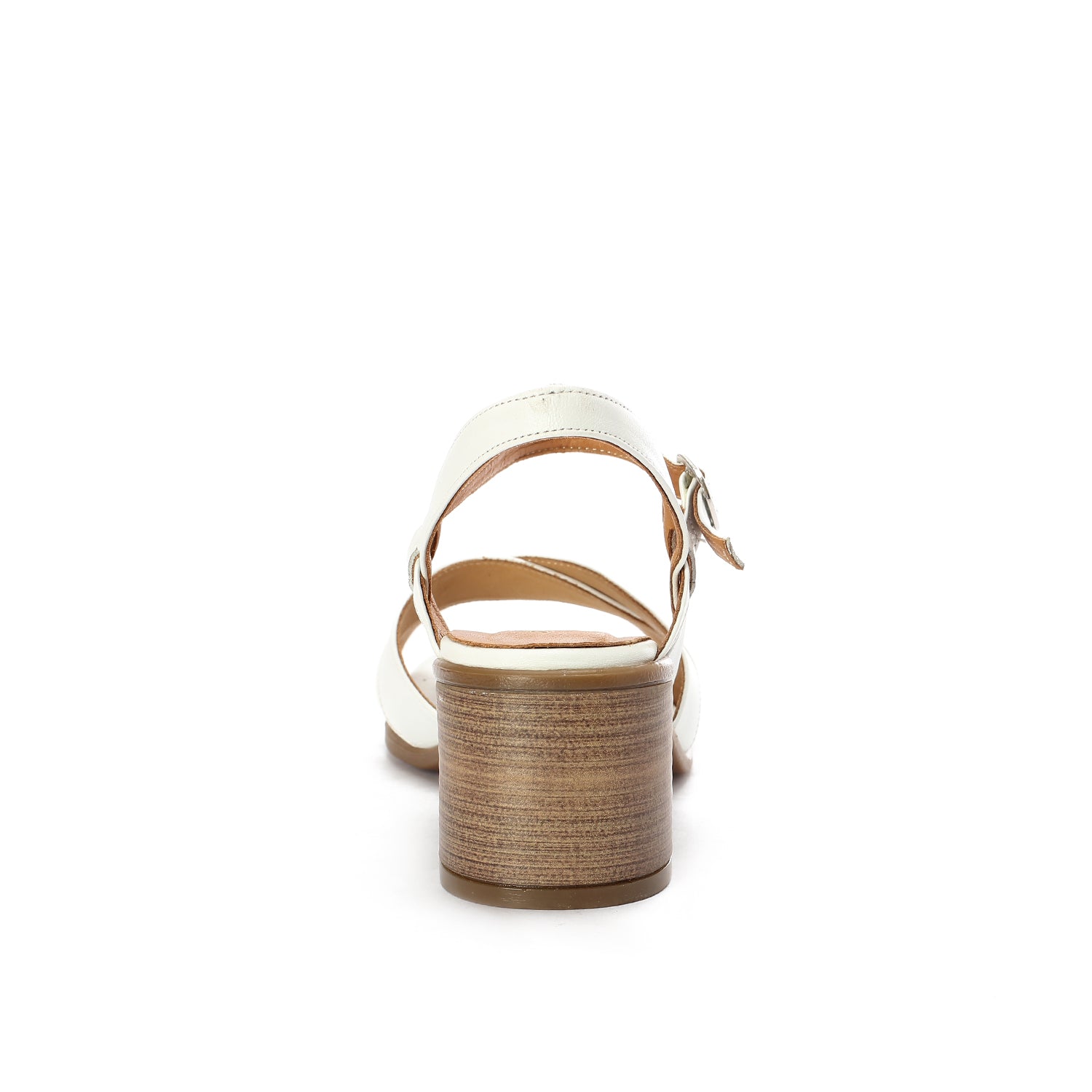 Crisscross Heeled Leather Sandals
