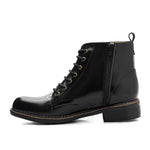 Combat Varnish Leather Boots