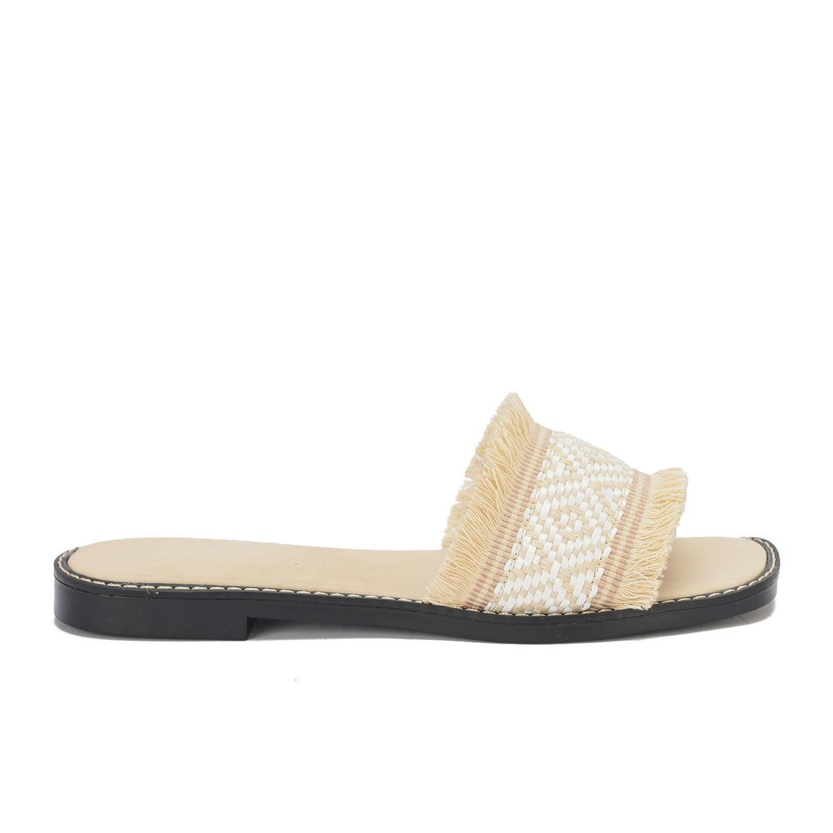 Fringed Slide Slippers