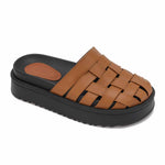Platform Woven Slides