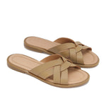 Leather Crisscross Slippers
