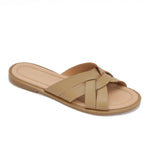 Leather Crisscross Slippers