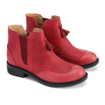 Tassel Ankle Leather Boots