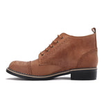 Brogue Ankle Leather Boots