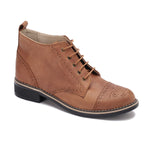 Brogue Ankle Leather Boots