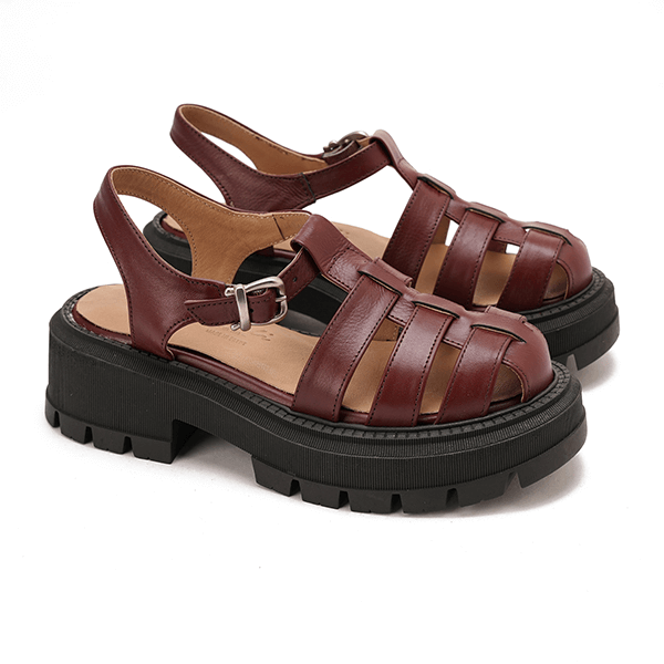 Platform Roman Style Leather Sandals