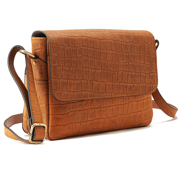 Alina – Multi-Pocket Leather Crossbody Bag