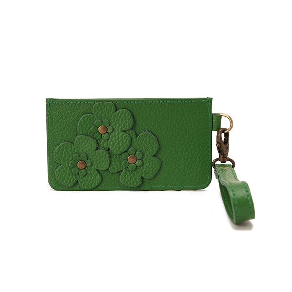 Floral Leather Cardholder