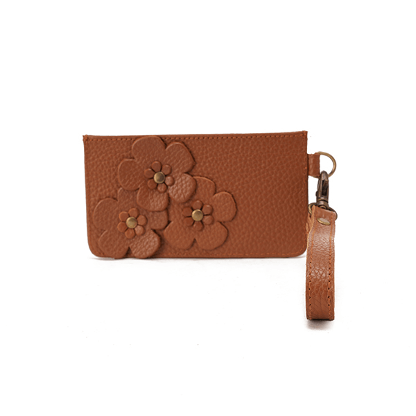 Floral Leather Cardholder