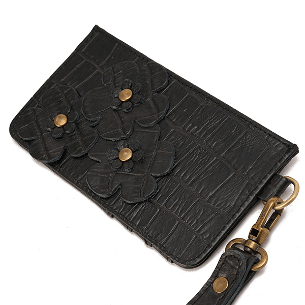 Floral Leather Cardholder