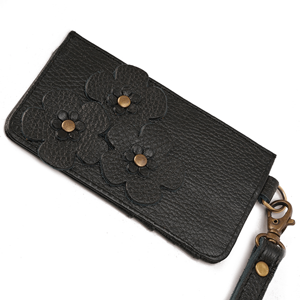 Floral Leather Cardholder