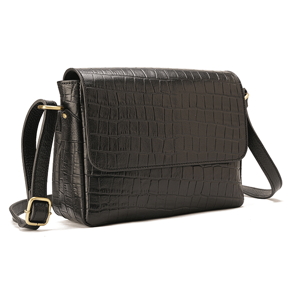 Alina – Multi-Pocket Leather Crossbody Bag