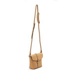 Beige Leather Cross Bag