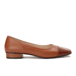 Double Textured Leather Ballet Flats