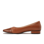 Double Textured Leather Ballet Flats