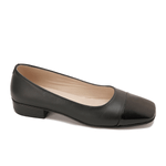 Double Textured Leather Ballet Flats