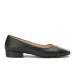 Double Textured Leather Ballet Flats